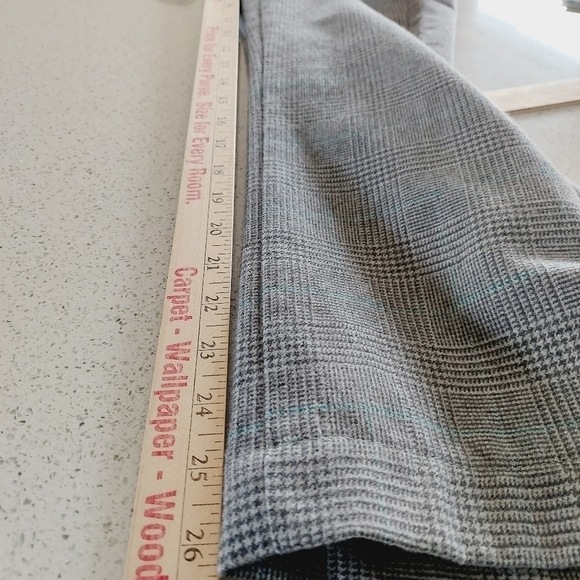 LL Bean Wool Like Pants 14 Short Fully Lined Gray Machine Wash Classic Fit Plaid - Picture 11 of 13